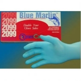 GLOVES, NITRILE, BLUE, PF LATEX FREE 5-mil LG